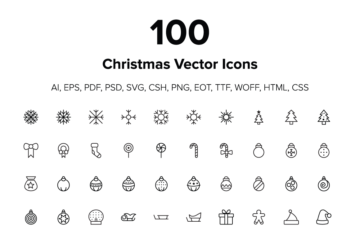 Download 100 Merry Christmas Icons Creative Stall